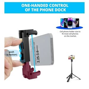 BZE 62" Phone Tripod with Bluetooth Remote